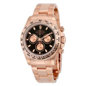Replica--Cosmograph Daytona Black Dial 18K Everose Gold Oyster Bracelet Automatic Men's Watch 116505BKSO