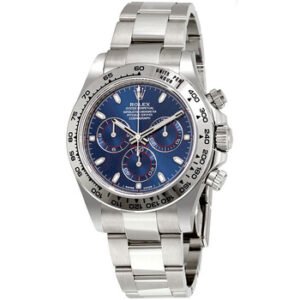Replica--Cosmograph Daytona Blue Dial 18K White Gold Oyster Men's Watch