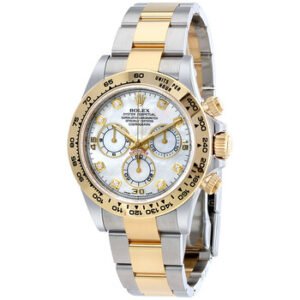 Replica--Cosmograph Daytona Mother of Pearl Diamond Steel and 18K Yellow Gold Men's Watch 116503MDO