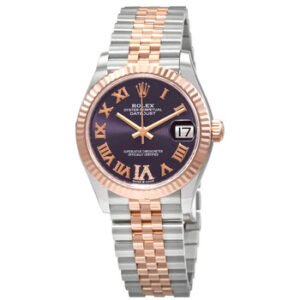 Replica--Datejust 31 Aubergine Diamond Dial Automatic Ladies Steel and 18kt Everose Gold Jubilee Watch 278271AURDJ