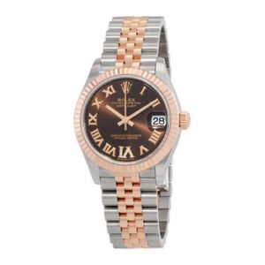 Replica--Datejust 31 Chocolate Roman Diamond Dial Automatic Ladies Steel and 18kt Everose Gold Jubilee Watch 278271CHRDJ