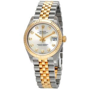 Replica--Datejust 31 Silver Diamond Dial Automatic Ladies Steel and 18kt Yellow Gold Jubilee Watch 278273SDJ