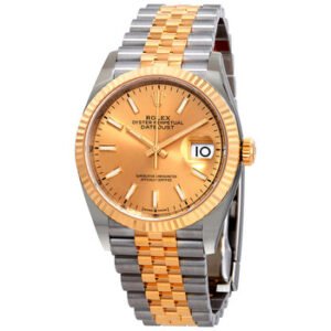 Replica--Datejust 36 Automatic Champagne Dial Men's Steel and 18K Yellow Gold Jubilee Watch 126233CSJ