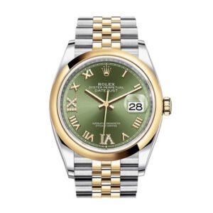Replica--Datejust 36 Automatic Olive Green Dial Men's Steel and 18k Yellow Gold Jubilee Watch 126203GNRDJ