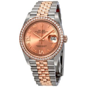 Replica--Datejust 36 Automatic Pink Diamond Dial Ladies Steel and 18K Everose Gold Jubilee Watch 126281PRDJ