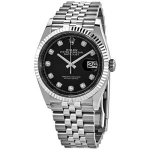Replica--Datejust 36 Black Diamond Dial Automatic Jubilee Ladies Watch 126234BKDJ