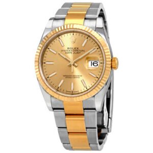 Replica--Datejust 36 Champagne Dial Men's Stainless Steel and 18kt Yellow Gold Oyster Watch 126233CSO