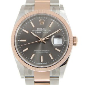 Replica--Datejust 36 Dark Rhodium Dial Automatic Men's Steel and 18k Everose Gold Oyster Watch 126231DRSO