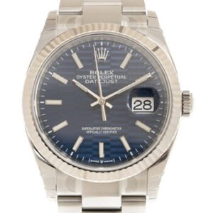 Replica--Datejust 36 Automatic Chronometer Bright Blue Motif Dial Watch 126234BLFSO