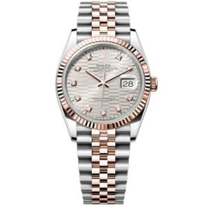 Replica--Datejust 36 Silver Fluted-Motif Diamond Automatic Men's Watch M126231-0039