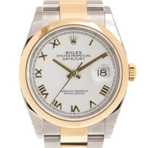 Replica--Datejust 36 White Dial Automatic Men's Steel and 18k Yellow Gold Oyster Watch 126203WRO