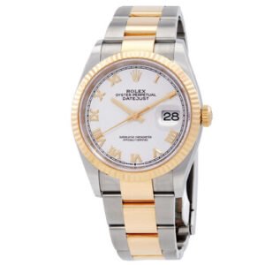 Replica--Datejust 36 White Dial Men's Stainless Steel and 18kt Yellow Gold Oyster Watch 126233WRO