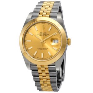 Replica--Datejust 41 Champagne Dial Steel and 18K Yellow Gold Jubilee Bracelet Men's Watch 126303CSJ