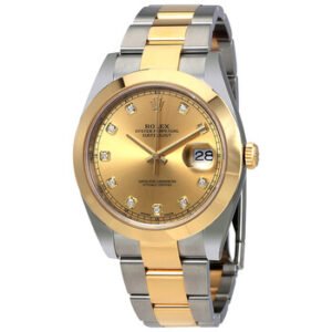 Replica--Datejust 41 Champagne Diamond Dial Steel and 18K Yellow Gold Oyster Men's Watch 126303CDO