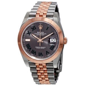 Replica--Datejust 41 Grey Dial Men's Steel and 18K Everose Gold Jubilee Watch 126301GYRJ