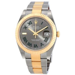 Replica--Datejust 41 Grey Dial Stainless Steel and 18K Yellow Gold Men's Watch 126333GYRO