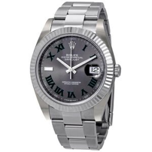 Replica--Datejust 41 Slate Dial Automatic Men's Steel and White Gold Oyster Watch 126334GYRO