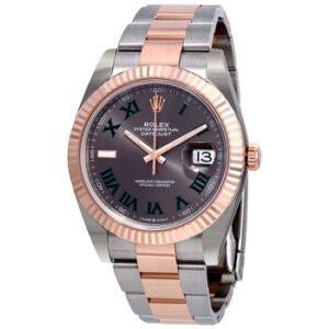 Replica--Datejust 41 Slate Dial Men's Steel and 18kt Everose Gold Oyster Watch 126331GYRO