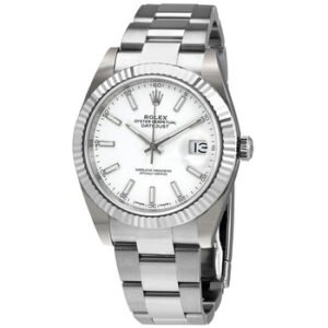 Replica--Datejust 41 White Dial Oyster Automatic Men's Watch 126334WSO