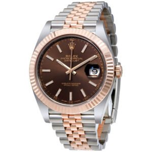 Replica--Datejust Chocolate Dial Steel and 18K Everose Gold Jubilee Men's Watch 126331CHSJ