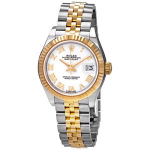 Replica--Datejust White Dial Automatic Ladies Steel and 18K Yellow Gold Jubilee Watch 279173WRJ