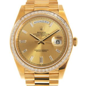 Replica--Day Date 40 Automatic Champagne Diamond Dial Men's 18kt Yellow Gold President Watch 228398CDP