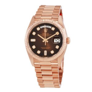 Replica--Day-Date 36 Automatic Diamond Brown Dial Watch 128235CHDP