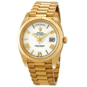 Replica--Day-Date 40 Automatic White Dial Men's 18kt Yellow Gold President Watch 228238WRP