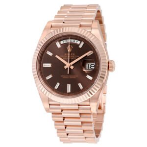 Replica--Day-Date 40 Chocolate Dial 18K Everose Gold President Automatic Men's Watch 228235CHDP