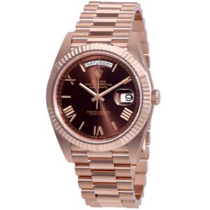 Replica--Day-Date 40 Chocolate Dial 18K Everose Gold President Automatic Men's Watch 228235CHRP