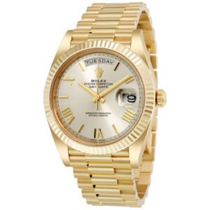 Replica--Day-Date 40 Silver Dial 18K Yellow Gold President Men's Watch 228238SSRP