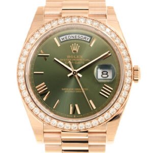 Replica--Day-Date Automatic Chronometer Diamond Green Dial Unisex Watch 228345GRP