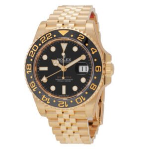 Replica--GMT-Master II 18kt Yellow Gold Automatic Chronometer Black Dial Men's Watch
