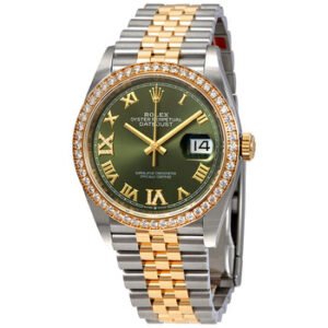 Replica--Green Diamond Dial Automatic Ladies Steel and 18K Yellow Gold Jubilee Watch 126283GNRDJ