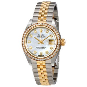 Replica--Lady Datejust Mother of Pearl Diamond Stainless Steel and 18K Yellow Gold Jubilee Watch 279383MDJ