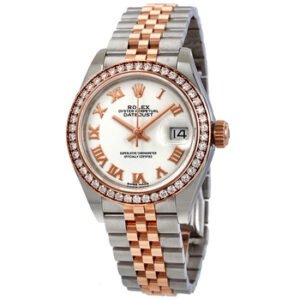 Replica--Lady Datejust White Dial Automatic Ladies Steel and 18K Everose Gold Jubilee Watch 279381WRJ