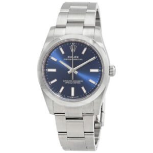 Replica--Oyster Perpetual 34 Automatic Chronometer Blue Dial Ladies Watch 124200BLSO