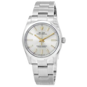 Replica--Oyster Perpetual 34 Automatic Chronometer Silver Dial Ladies Watch 124200SSO