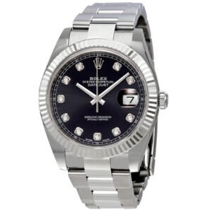 Replica--Oyster Perpetual Datejust Black Diamond Dial Men's Watch