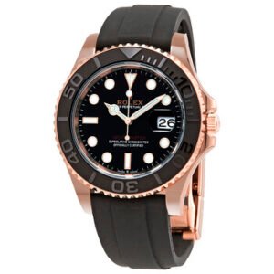 Replica--Yacht-Master 18kt Everose Gold Black Dial 40 mm Men's Watch 126655BKSRS