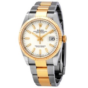 Replica--Datejust 36 White Dial Men's Stainless Steel and 18kt Yellow Gold Oyster Watch 126233WSO