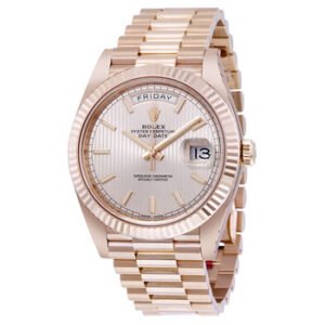 Replica--Day-Date Sundust Stripe Dial 18K Everose Gold Automatic Men's Watch 228235SNSSP