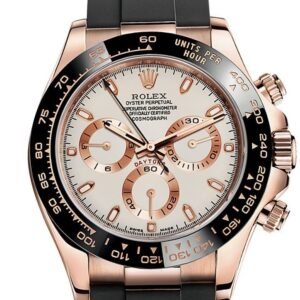 Rolex Cosmograph Daytona Ivory-coloured Dial Oysterflex Strap Mens Everose Watch 116515LN 116515