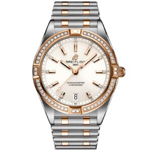 Chronomat 32mm Two-Tone Silver Diamond Dial Ladies Bracelet Watch