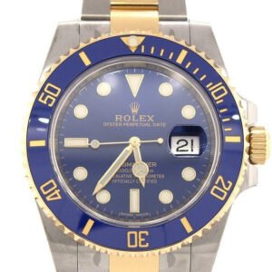 ROLEX Submariner Date 40 Blue Dial Gold and Steel Watch 116613LB 116613