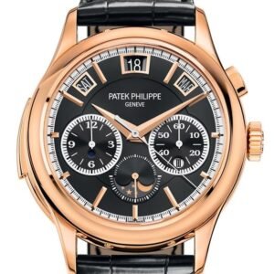 Patek Philippe Grand Complications Black Sunburst Rose Gold Leather 5208R-001