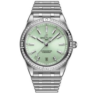 Chronomat 36mm Green Diamond Dial & Bezel Ladies Bracelet Watch