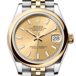 Rolex Datejust 31 Champagne Dial Yellow Gold Steel Jubilee Ladies Watch 278243 278243-0014