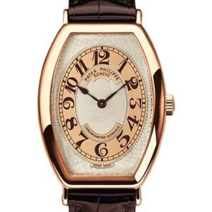 Patek Philippe Gondolo Silver Brown Dial 18kt Rose Gold Brown Leather Men's Watch 5098R