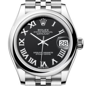 Rolex Datejust 31 Black Roman Dial Jubilee Ladies Watch 278240 278240-0002